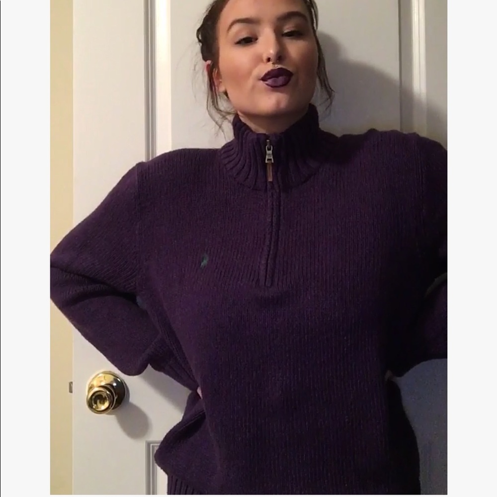 POLO RL Chunky Purple Sweater